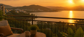 Beautiful home with sunset view