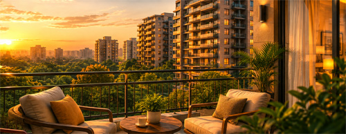 Premium residential apartments with sunset view