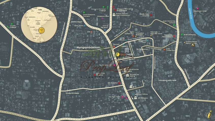 Kalpataru One Crest Location Map