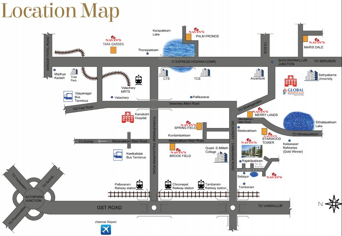 Navins Sanctum Location Map
