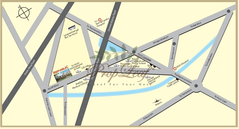 Akshaya Republic Location Map