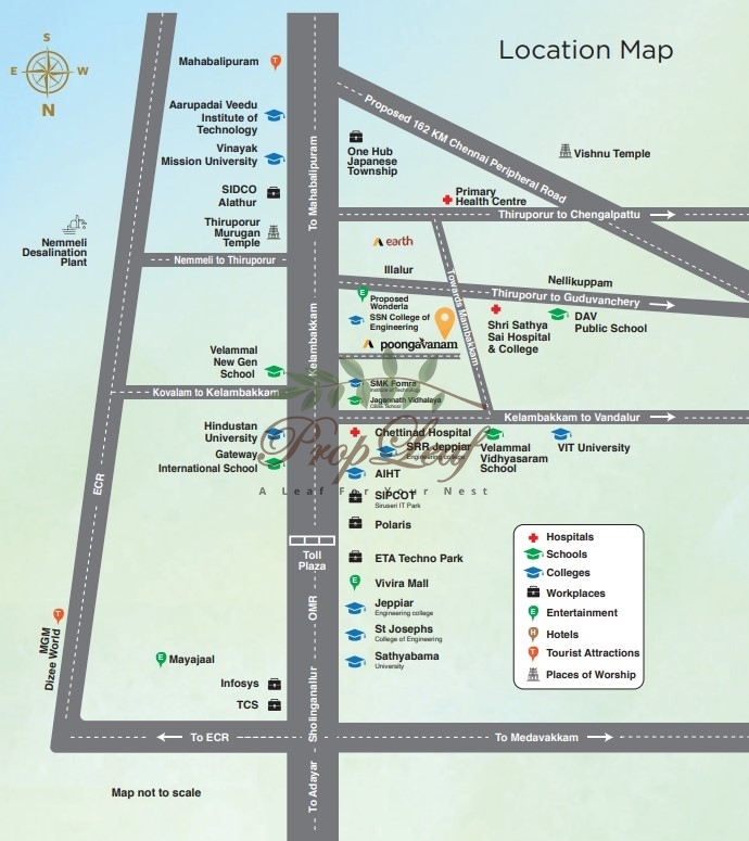 Akshaya Poongavanam Location Map