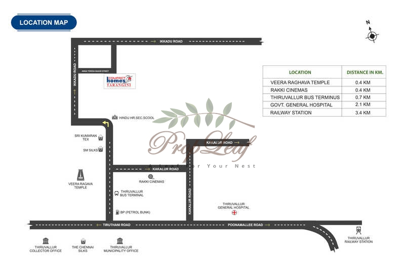 Arun Excello Tarangini Location Map