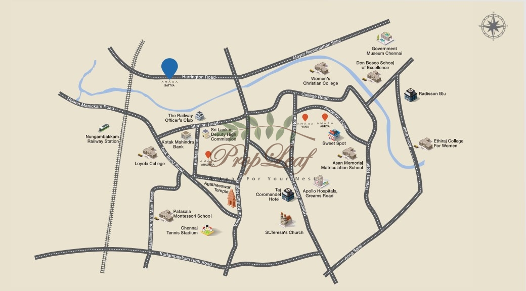 Amara Sattva Location Map