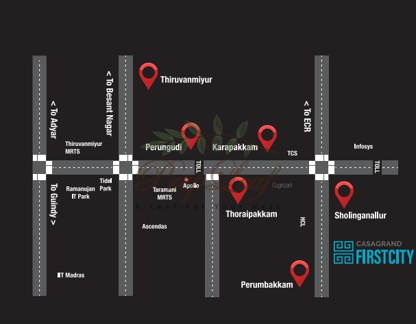 Casagrand First City Location Map