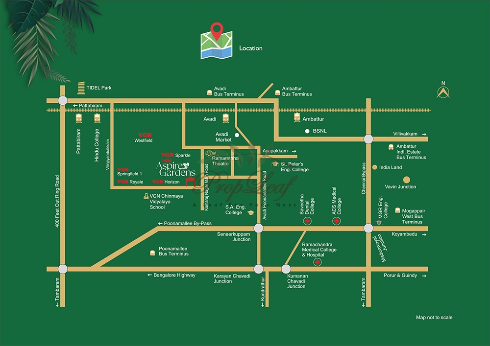 VGN Aspire Gardens Location Map